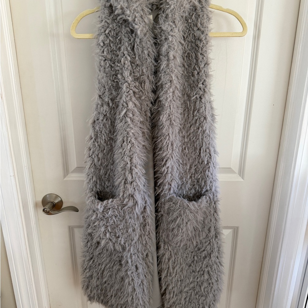 Ashley By 26 International Gray Faux Fur Vest